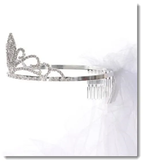 016 Cross Tiara with Veil
