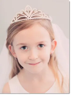 016 Cross Tiara with Veil