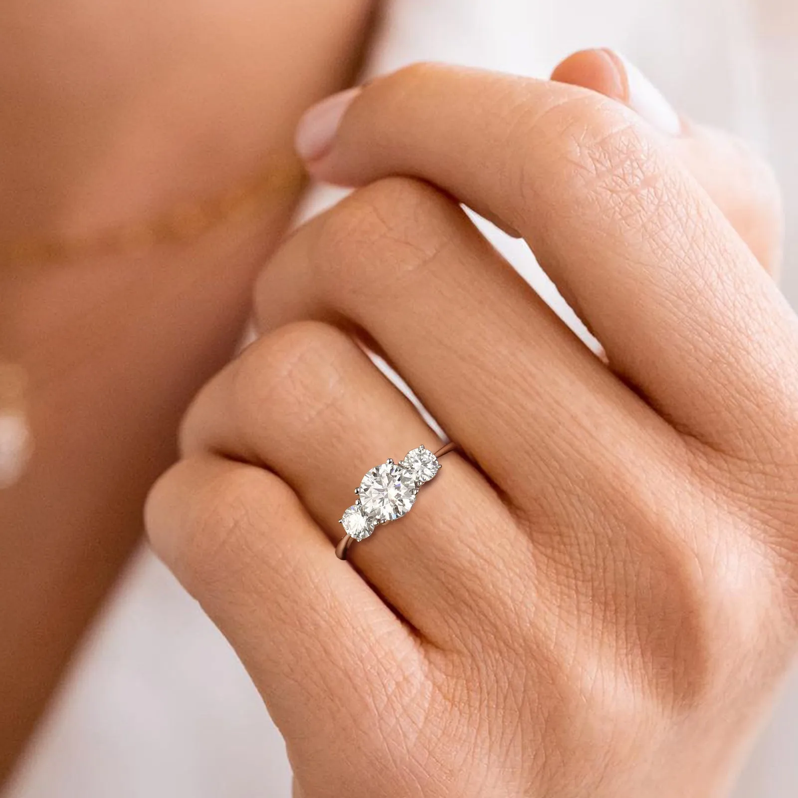 1.0 Carats VVS1 Moissanite Rings for Women 0180 KRKC