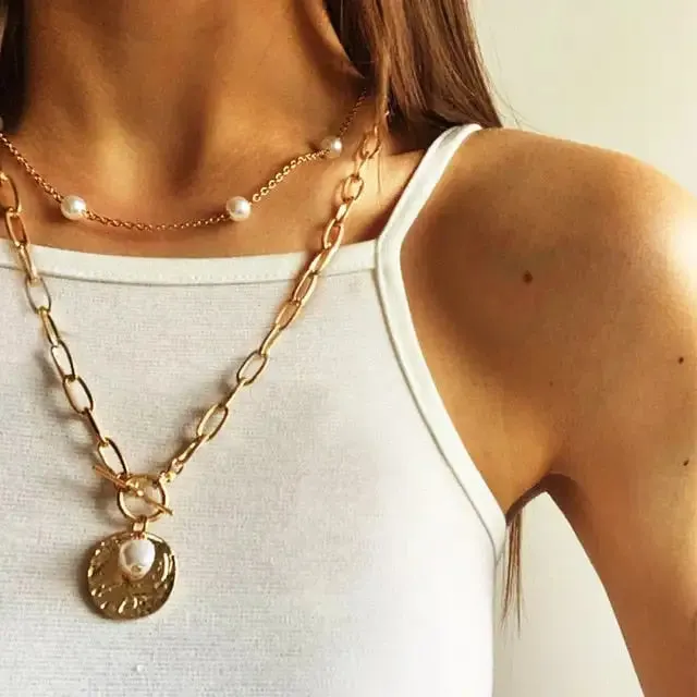 17KM Vintage Pearl Necklaces For Women