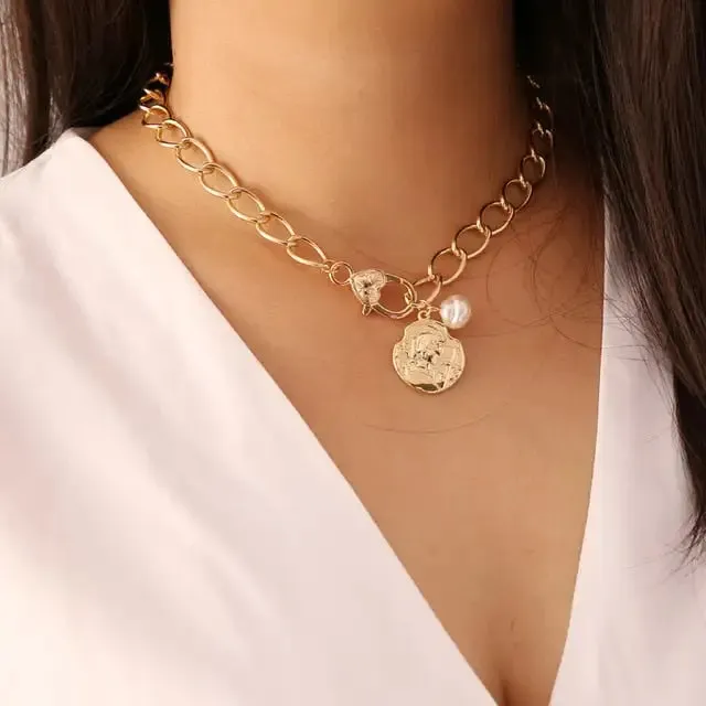 17KM Vintage Pearl Necklaces For Women