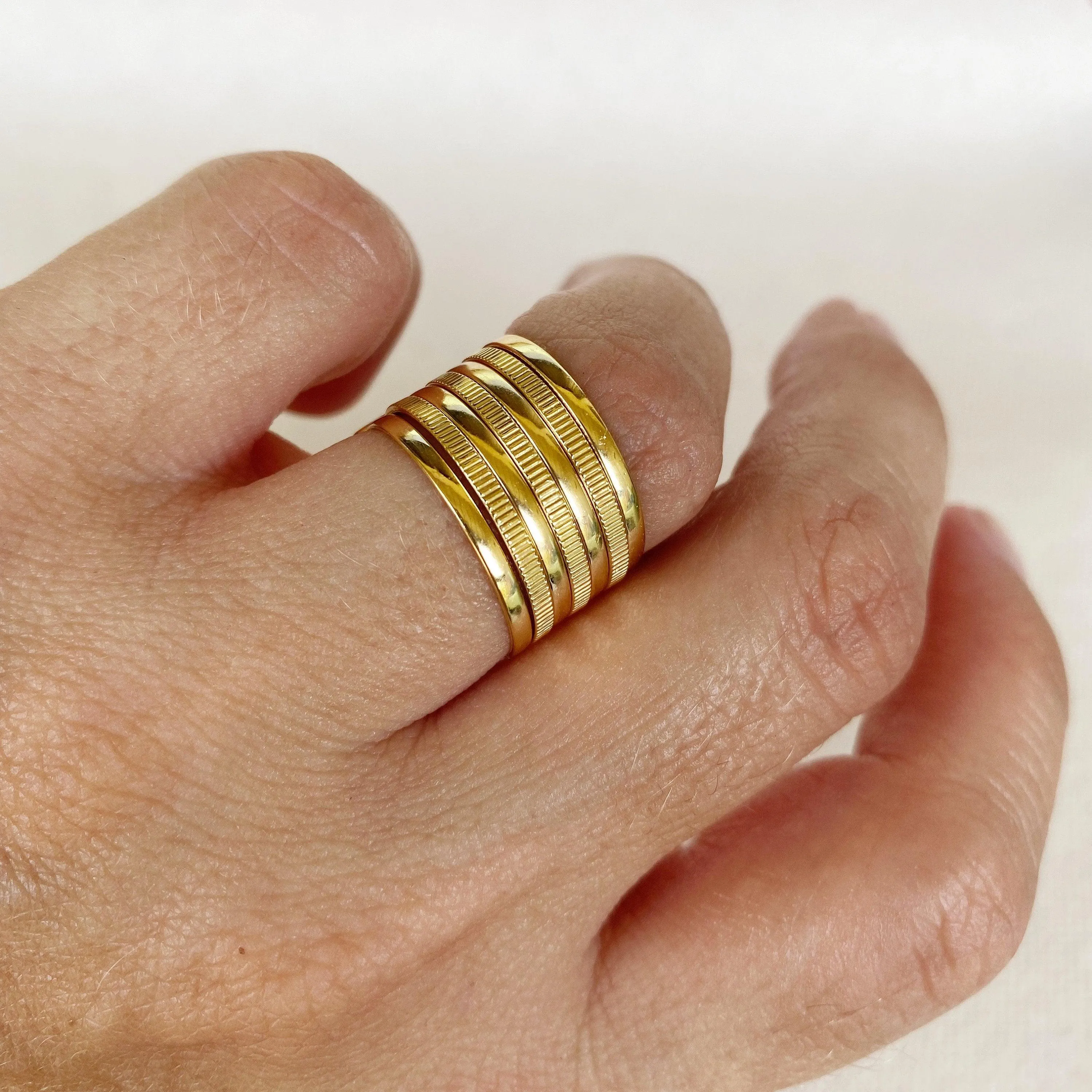 18k Gold Filled Seven Layers Rings Wholesale Jewelry Supplies