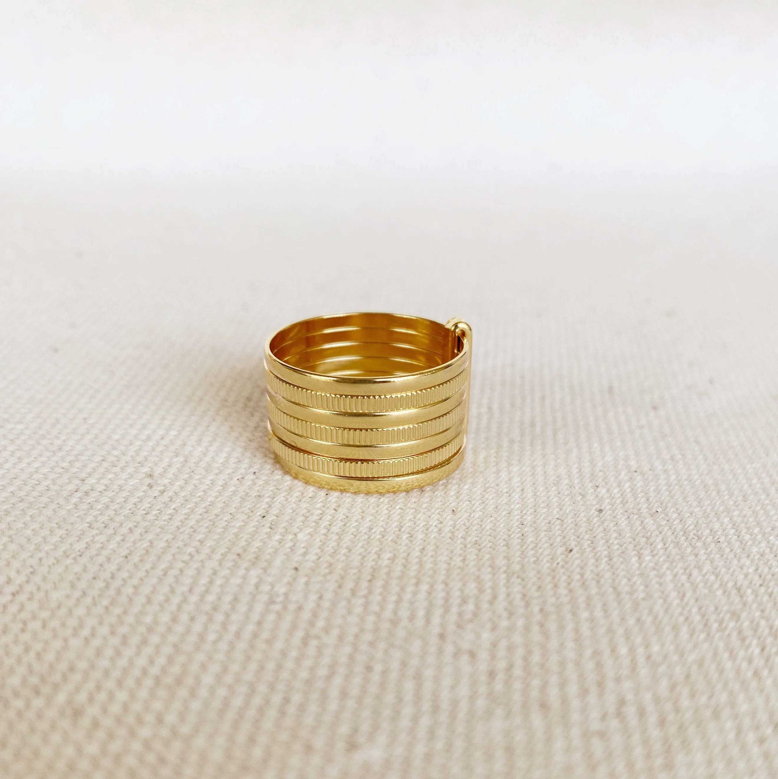 18k Gold Filled Seven Layers Rings Wholesale Jewelry Supplies