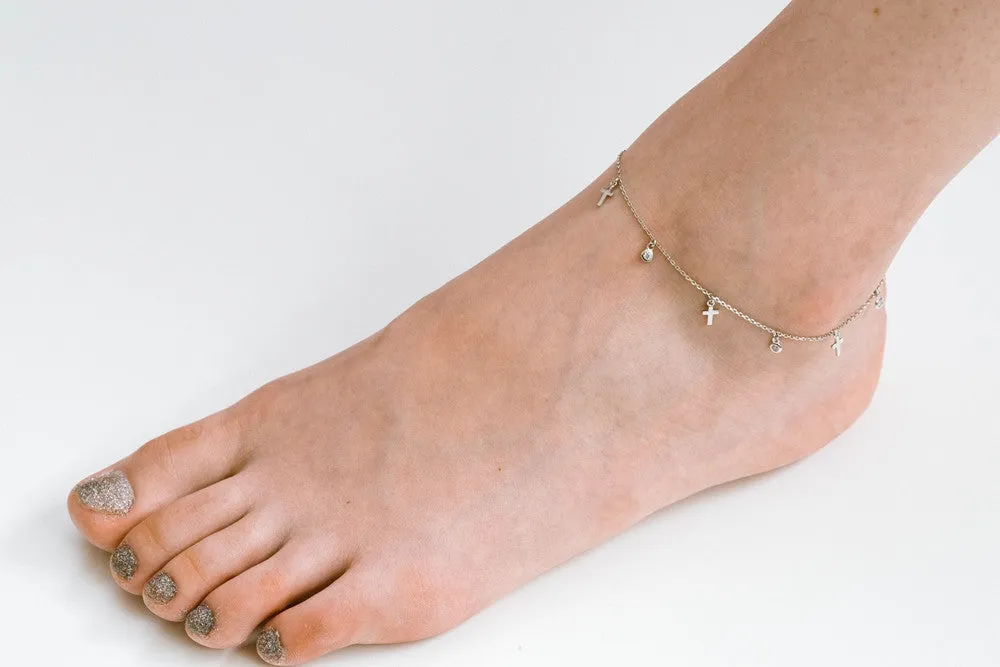 925 water drop anklet-bo