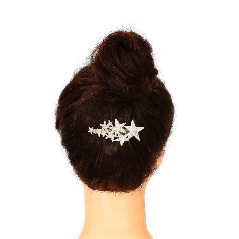 Alloy Diamond Five-pointed Star Hairpin Flash Diamond Star Hairpin Nhhn155499