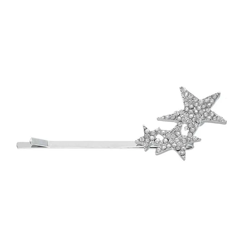 Alloy Diamond Five-pointed Star Hairpin Flash Diamond Star Hairpin Nhhn155499