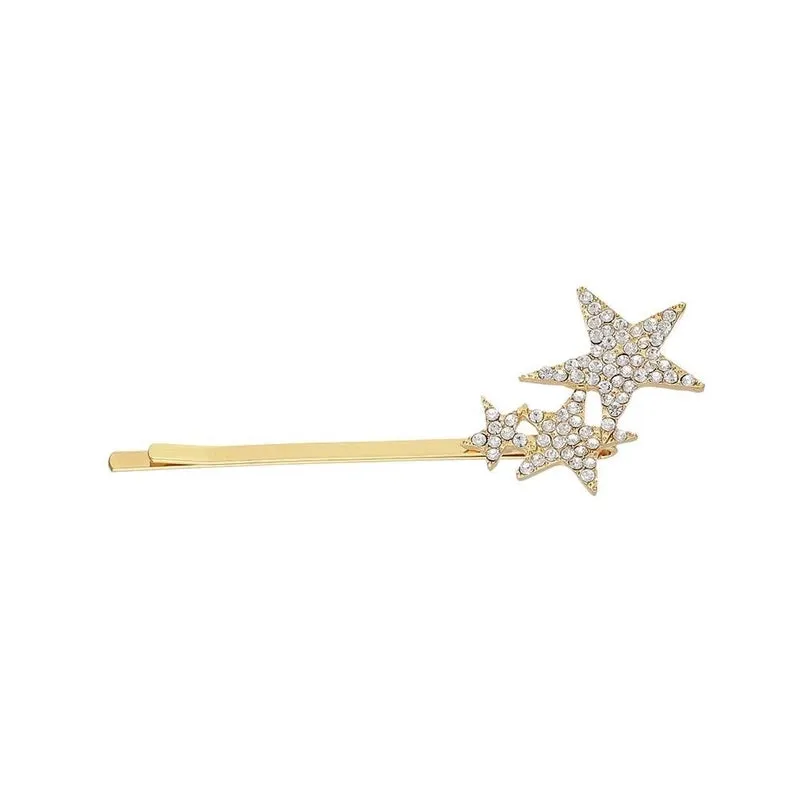 Alloy Diamond Five-pointed Star Hairpin Flash Diamond Star Hairpin Nhhn155499