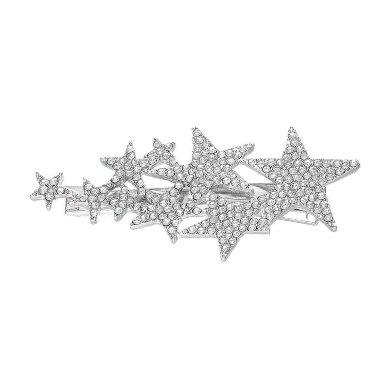 Alloy Diamond Five-pointed Star Hairpin Flash Diamond Star Hairpin Nhhn155499