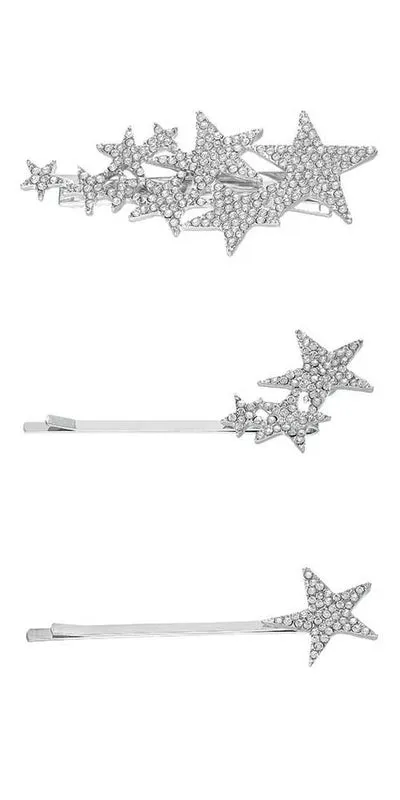 Alloy Diamond Five-pointed Star Hairpin Flash Diamond Star Hairpin Nhhn155499