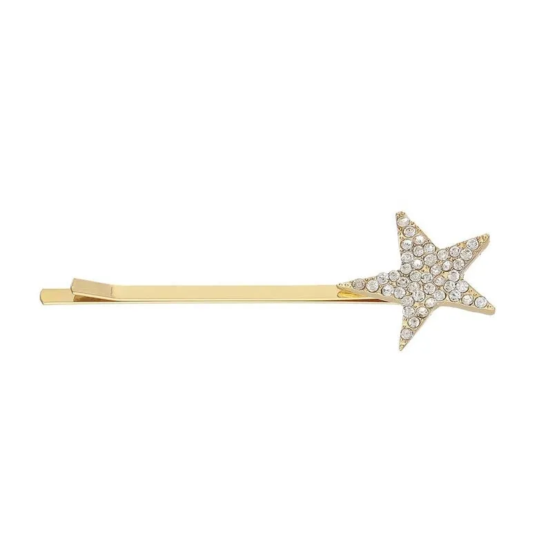 Alloy Diamond Five-pointed Star Hairpin Flash Diamond Star Hairpin Nhhn155499