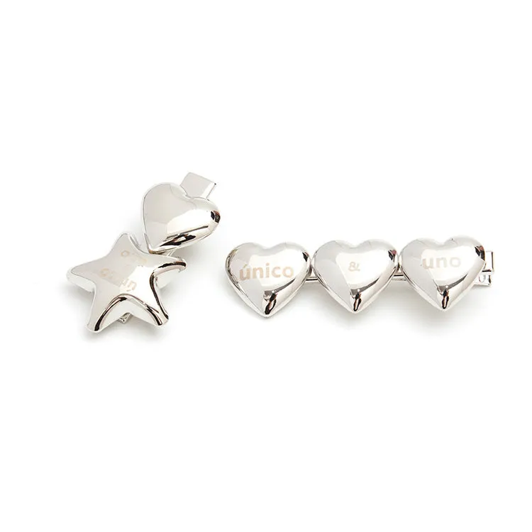 AP-468 Star and Heart Shape Hair Clips (2SET)