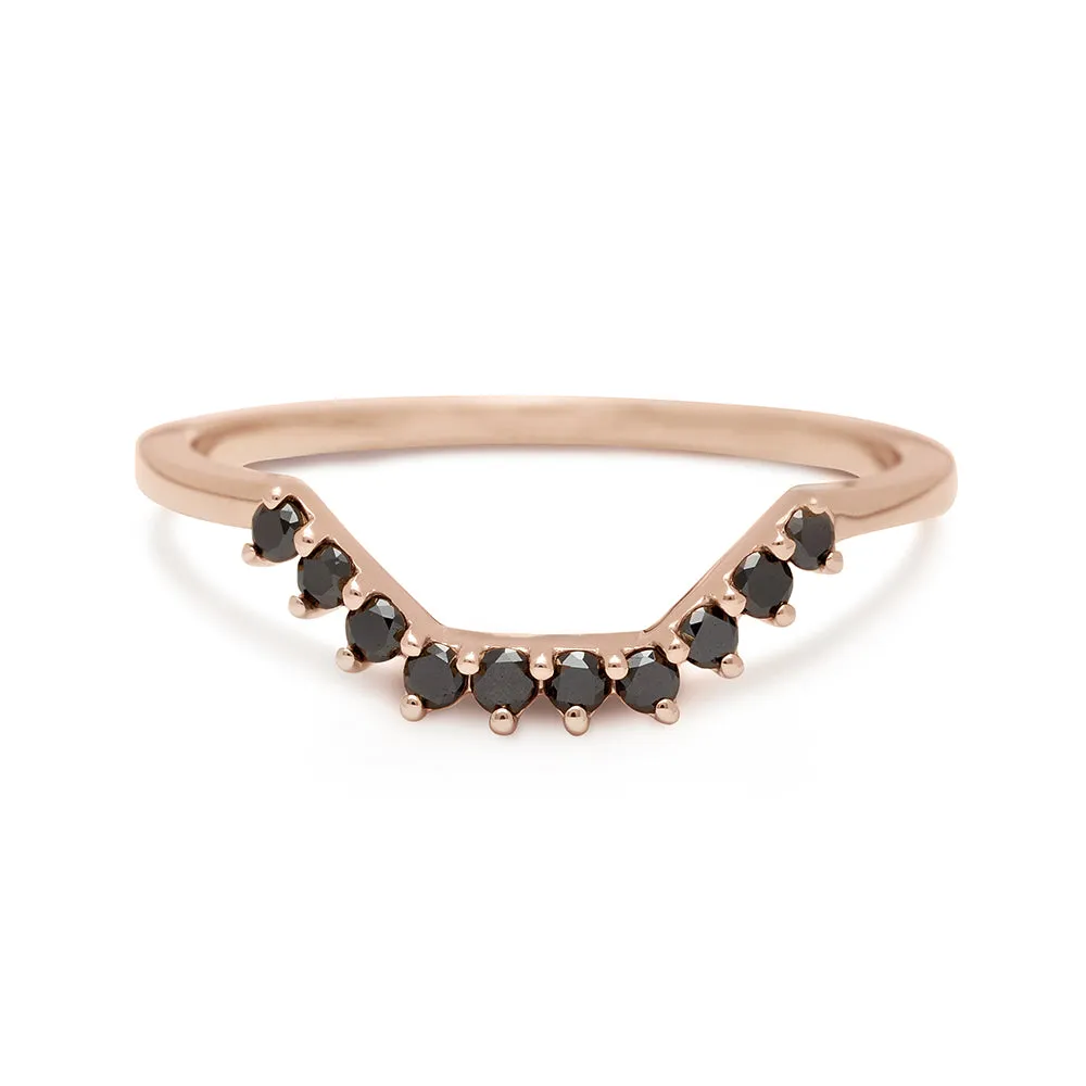 Bea Tiara Band - 14k Gold & Black Diamonds