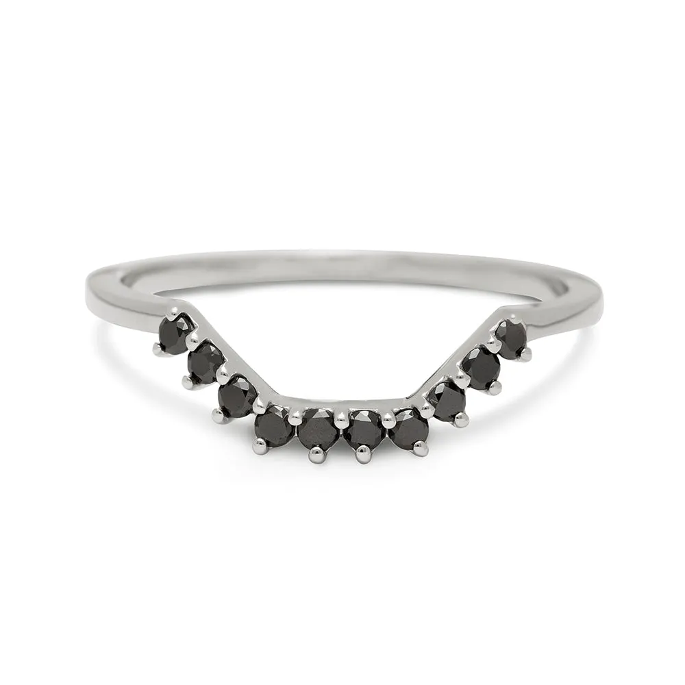 Bea Tiara Band - 14k Gold & Black Diamonds