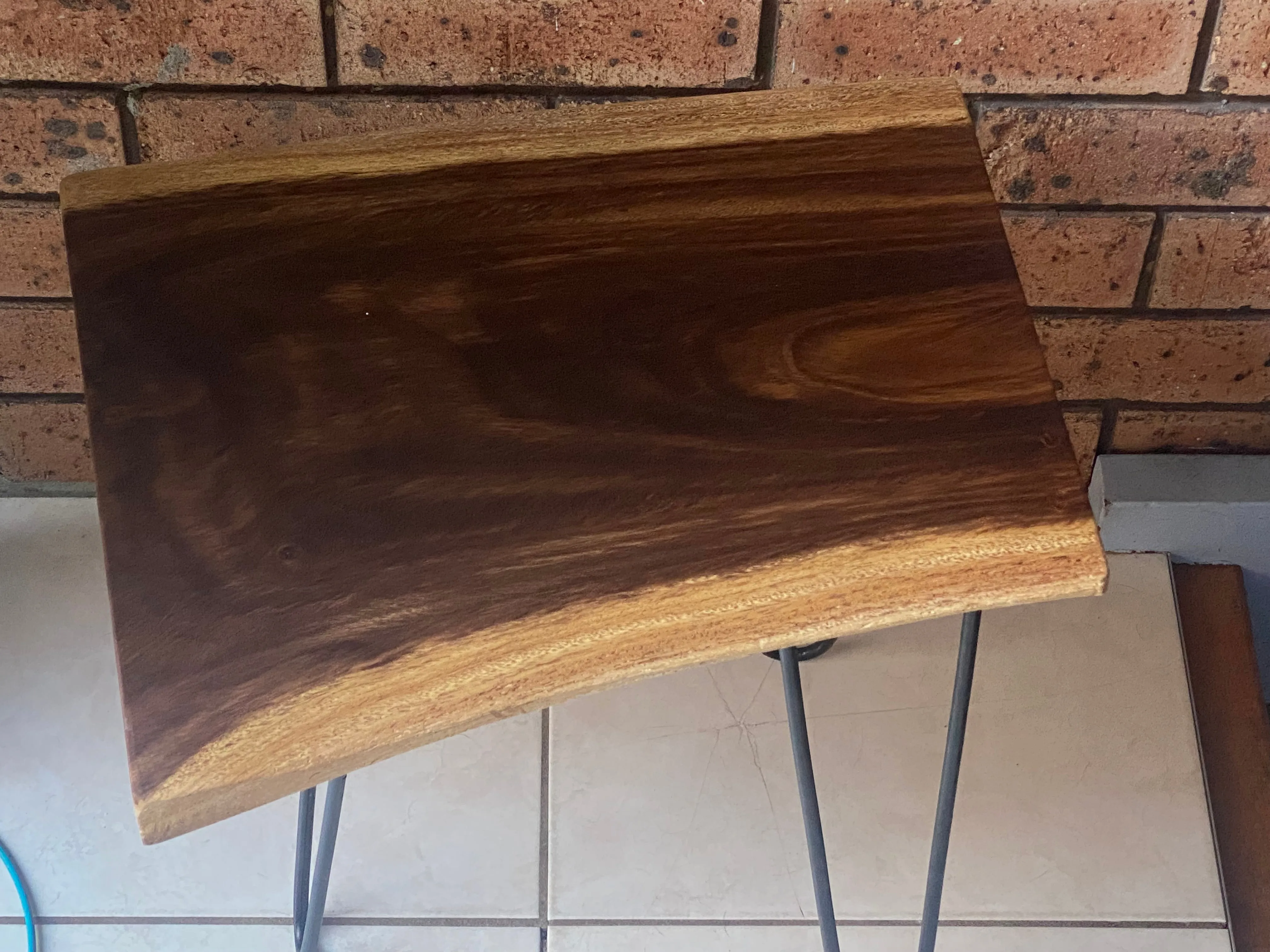 Bedside Table- Live Edge natural Wooden Side Table / Corner Table / Plant or book Stand Raintree Wood-OS56 model