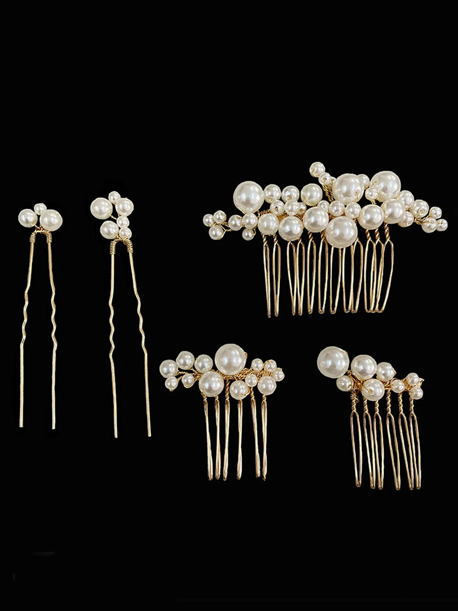 Bridal Pearl Hairpin Set