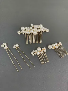 Bridal Pearl Hairpin Set