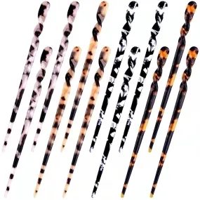 Classic Style Twist Acetic Acid Sheets Printing Hairpin