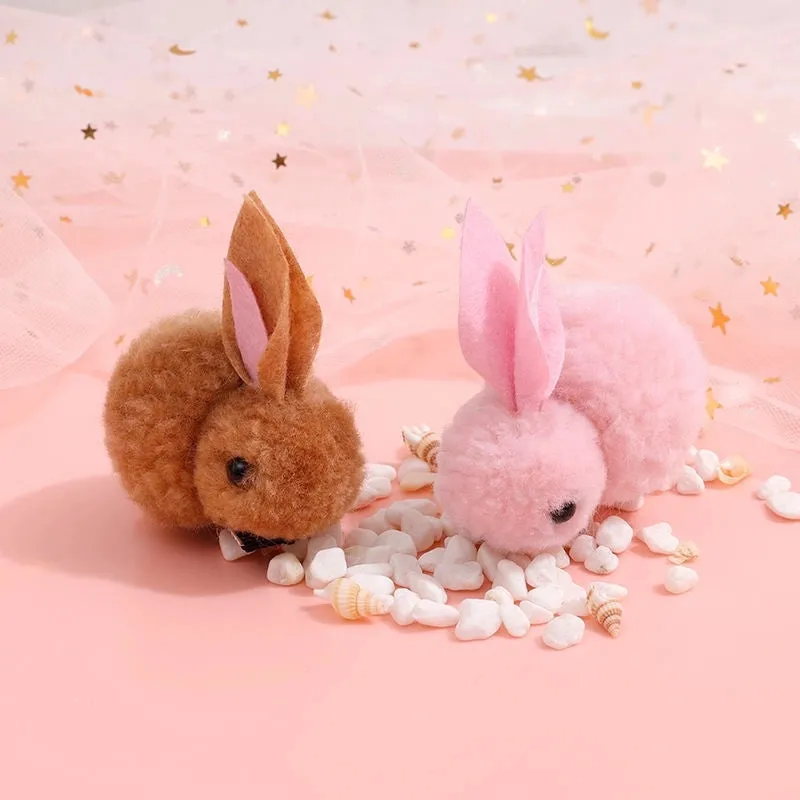 Cute Three-dimensional Bunny Hairpin Children's Plush Clip Baby Rabbit Hair Band Headwear Side Clip Hairpin