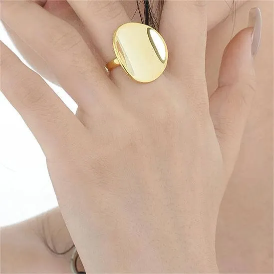Geometric Round Silver Vintage Band Rings