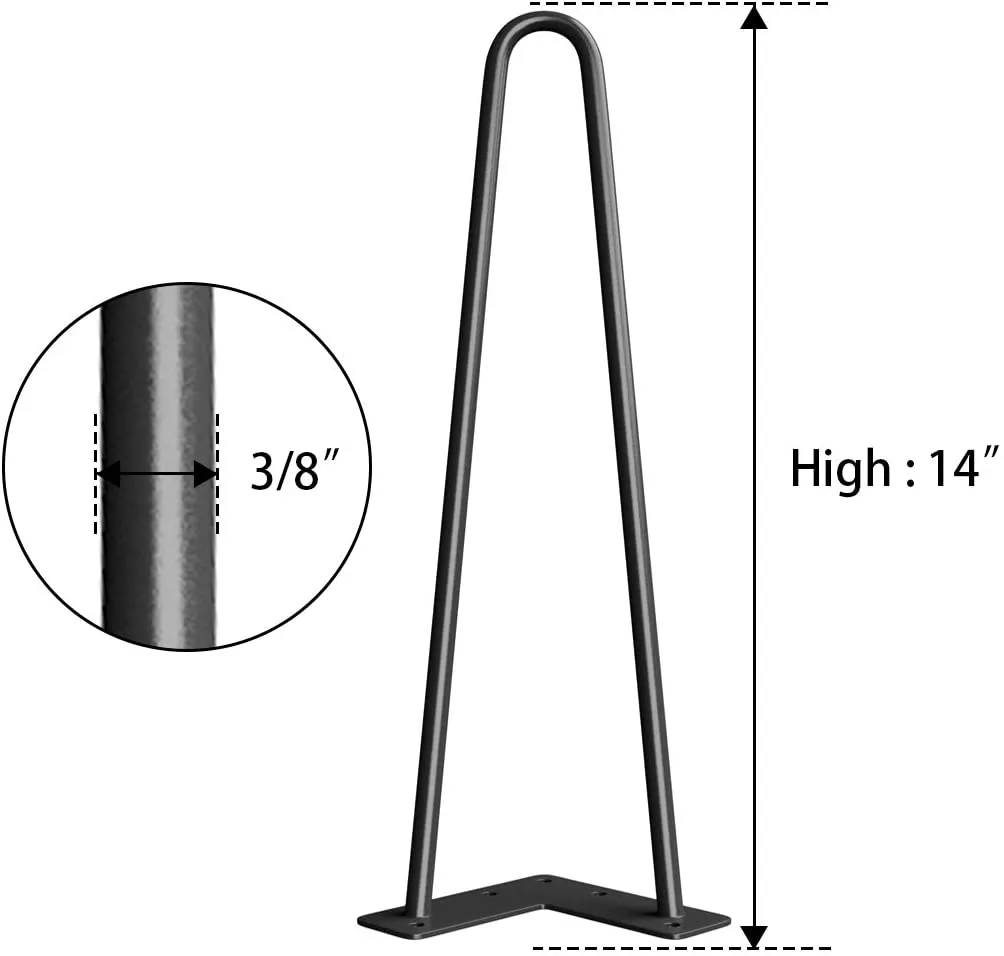 Hairpin Leg Table Legs 14inch 4pcs
