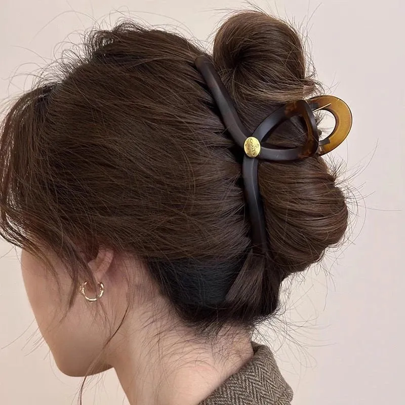 Large Hair Volume Multi- Grab Clip Shark Clip Back Head Black Frosted High Sense Hairpin Hairpin Yiwu Accessories