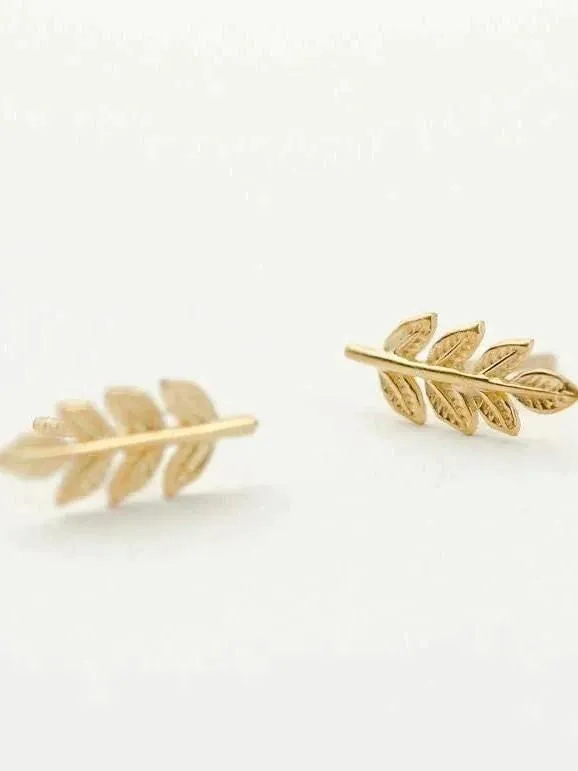 Leaf Stud Earrings