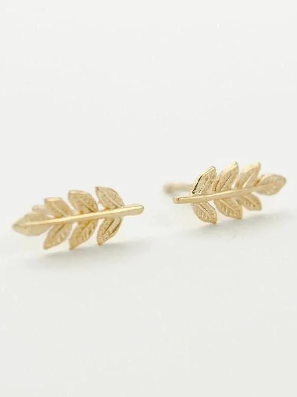Leaf Stud Earrings