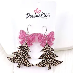 Leopard Christmas Earrings