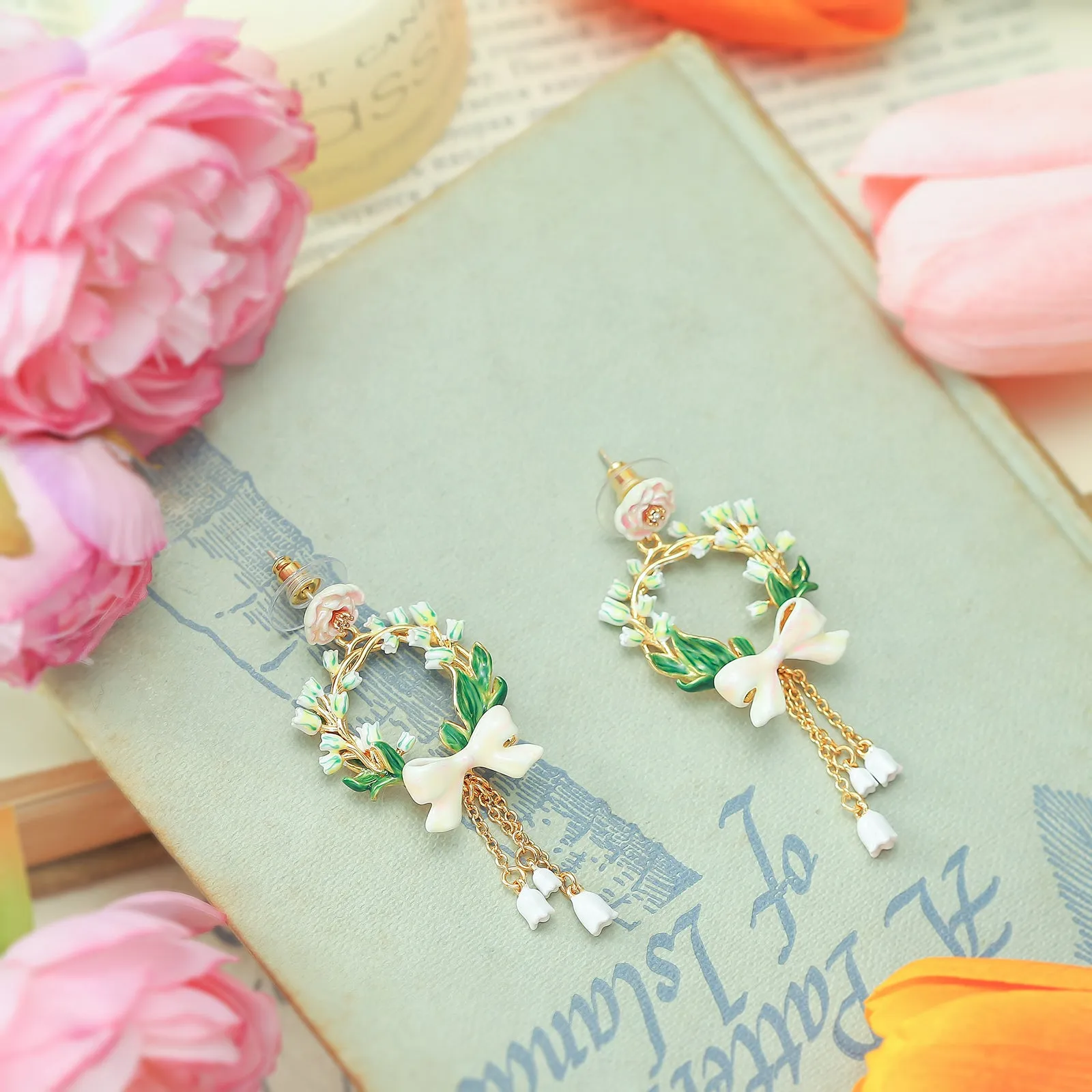 Lily Of The Valley Bow Earrings