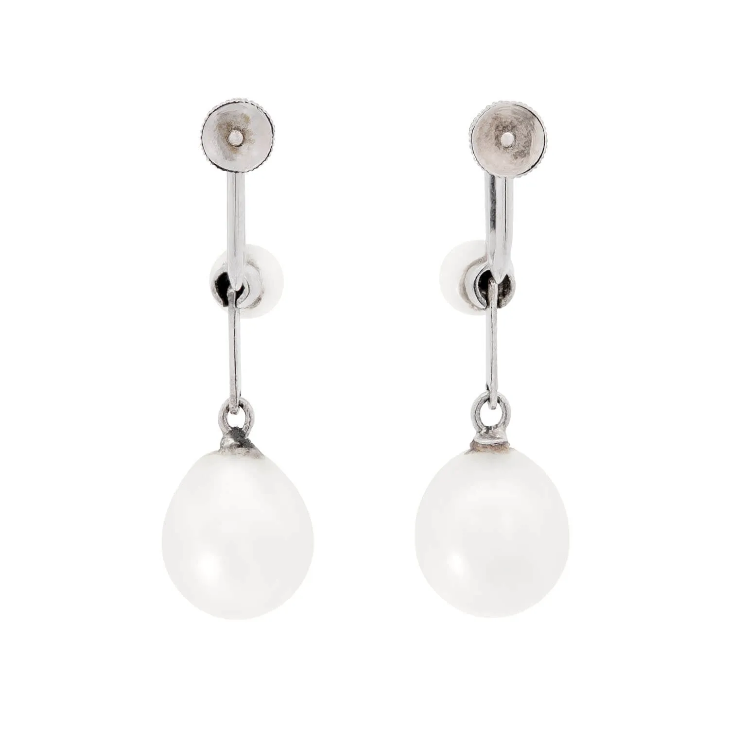 MIKIMOTO Estate 18k White Gold Pearl Drop Earring