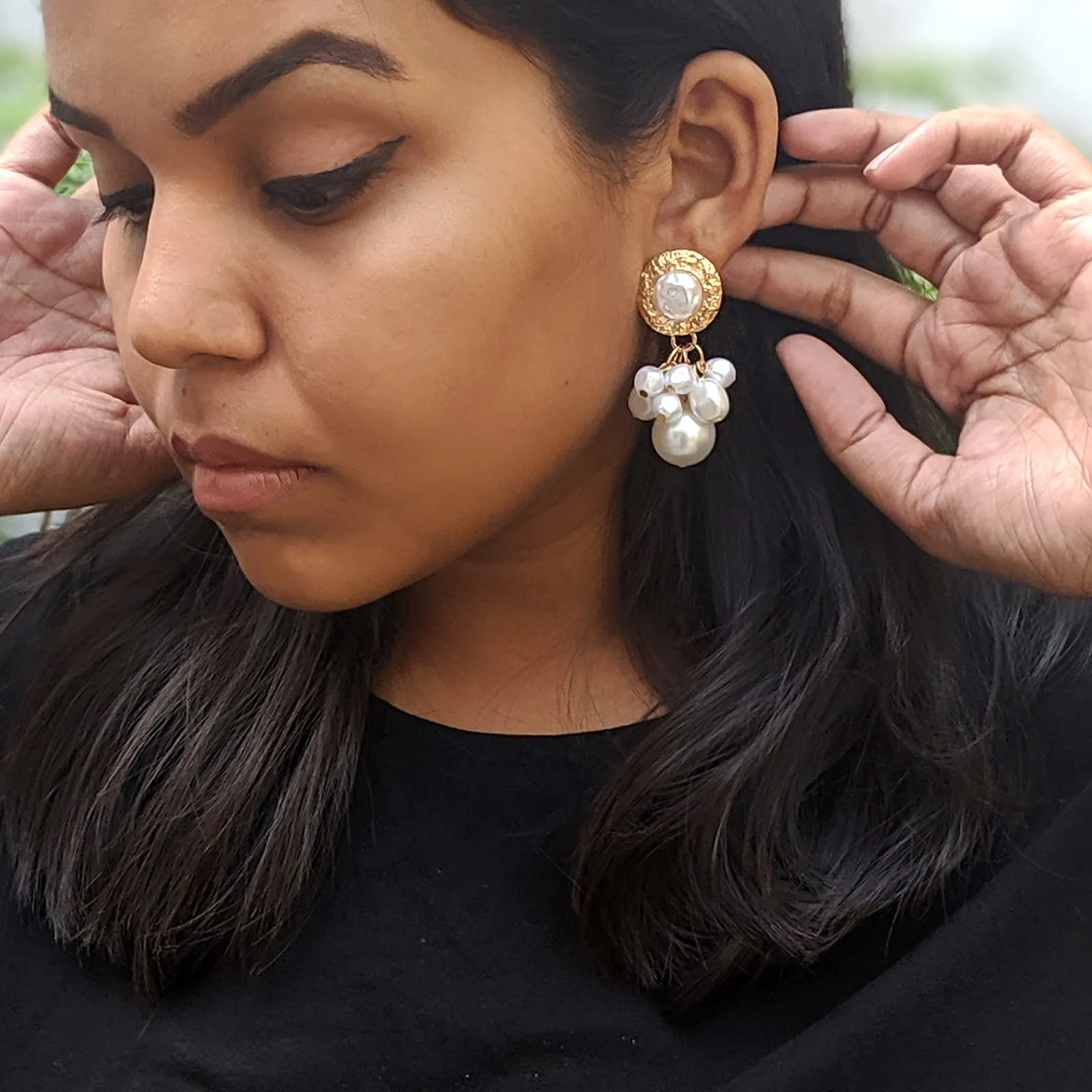 Mikimoto Pearl Gold Earrings
