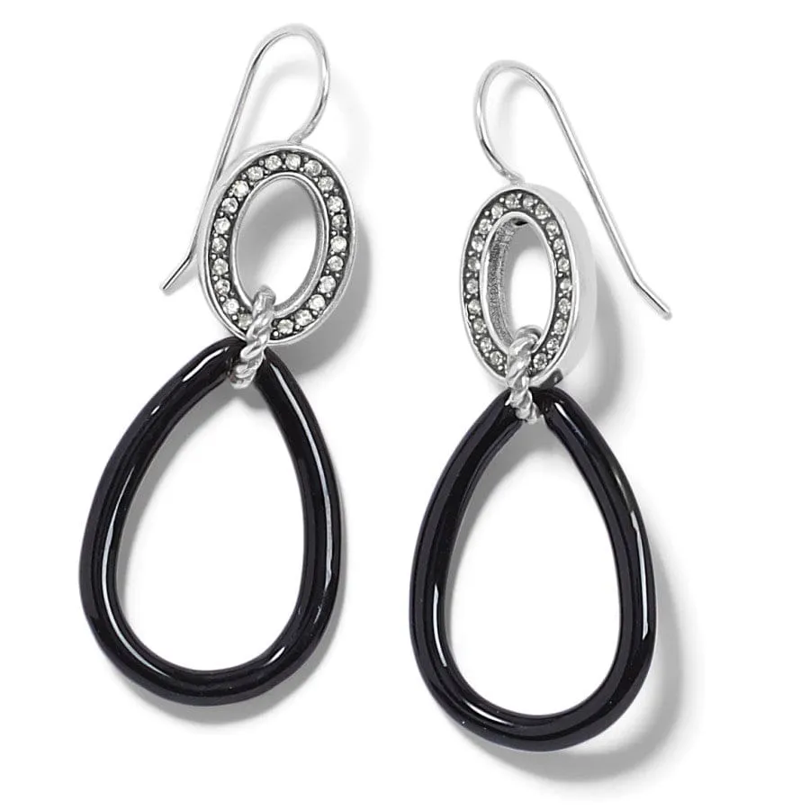 Neptune's Rings Night French Wire Earrings