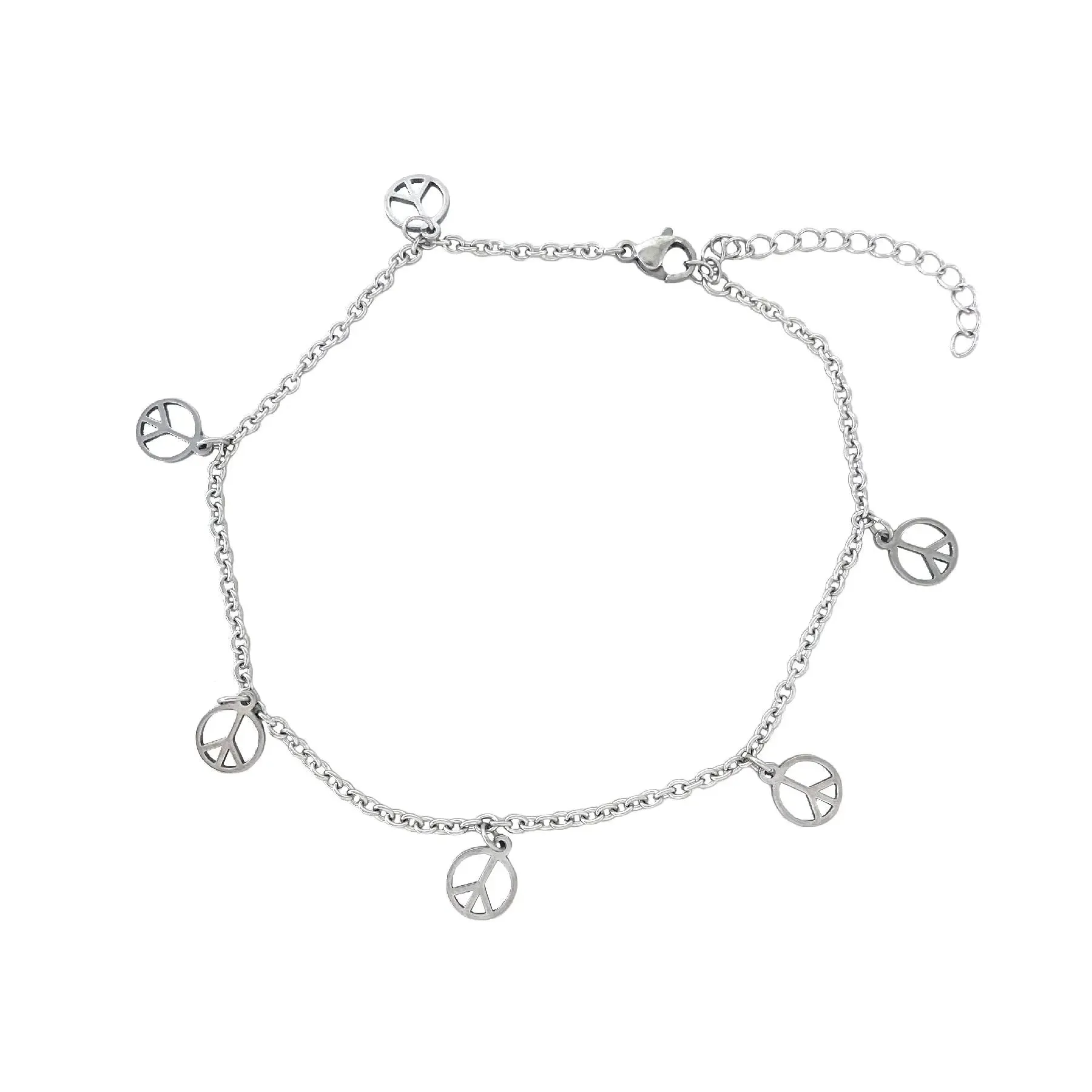 Peace Sign Anklet