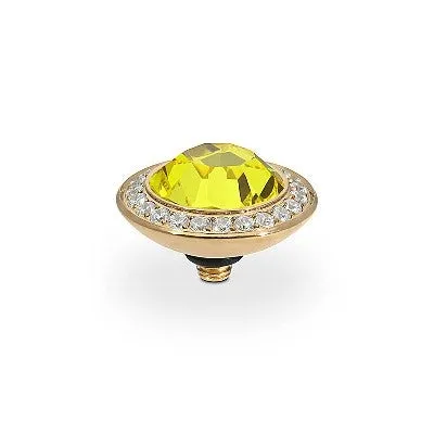 Qudo 13mm Tondo Crystal Deluxe Gold Topper