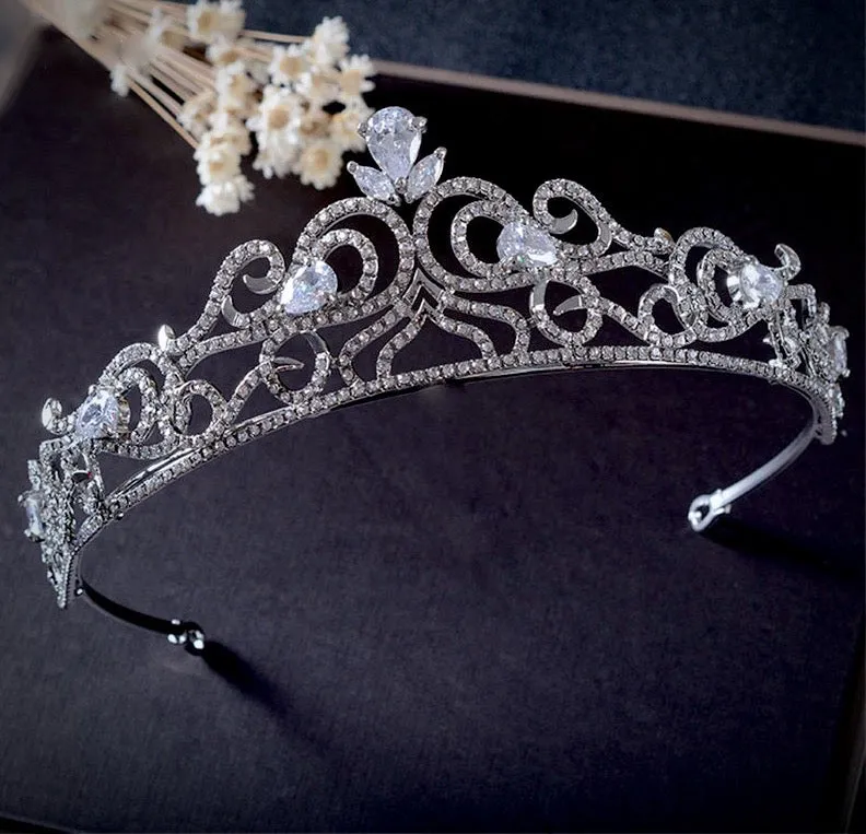 "Brielle" - Cubic Zirconia Bridal Tiara