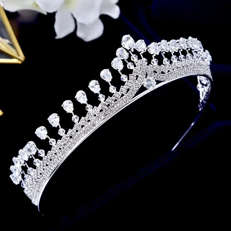 "Cher" - Silver Cubic Zirconia Bridal Tiara