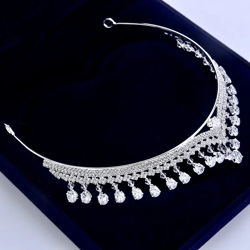 "Cher" - Silver Cubic Zirconia Bridal Tiara