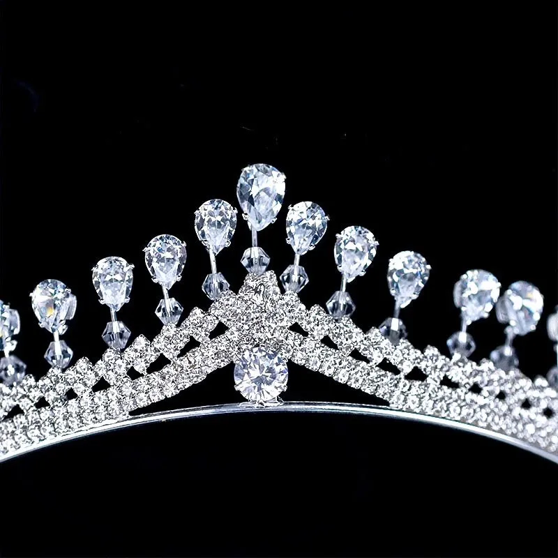 "Cher" - Silver Cubic Zirconia Bridal Tiara