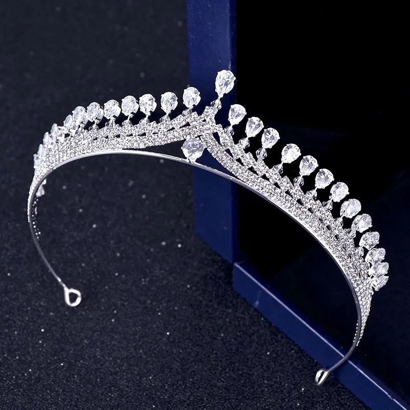 "Cher" - Silver Cubic Zirconia Bridal Tiara