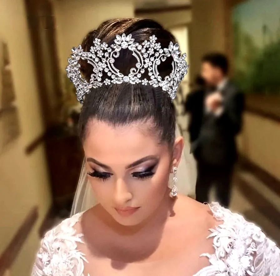 "Everleigh" - Pearl and Crystal Bridal Tiara - Available in Gold and Silver