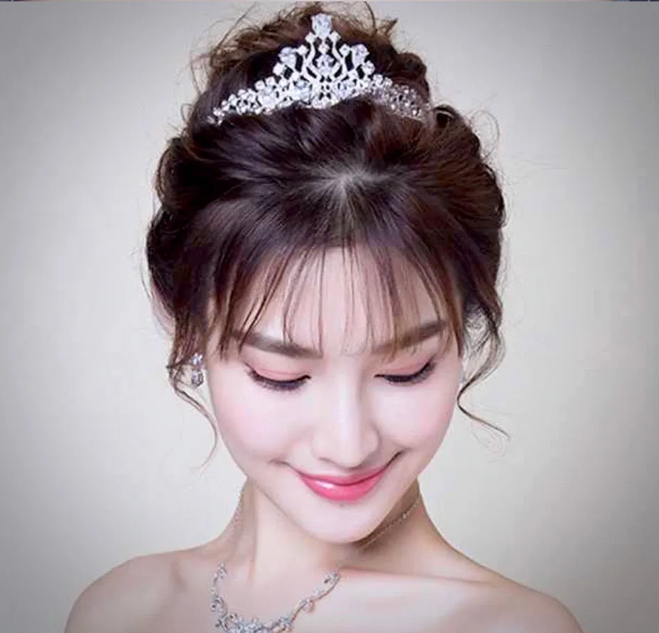 "Felicia" - Silver Cubic Zirconia Bridal Tiara