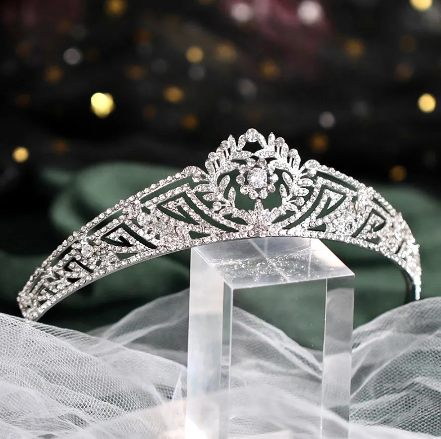 "Fontaine" - Silver Crystal Bridal Tiara