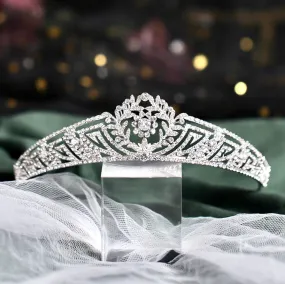 "Fontaine" - Silver Crystal Bridal Tiara