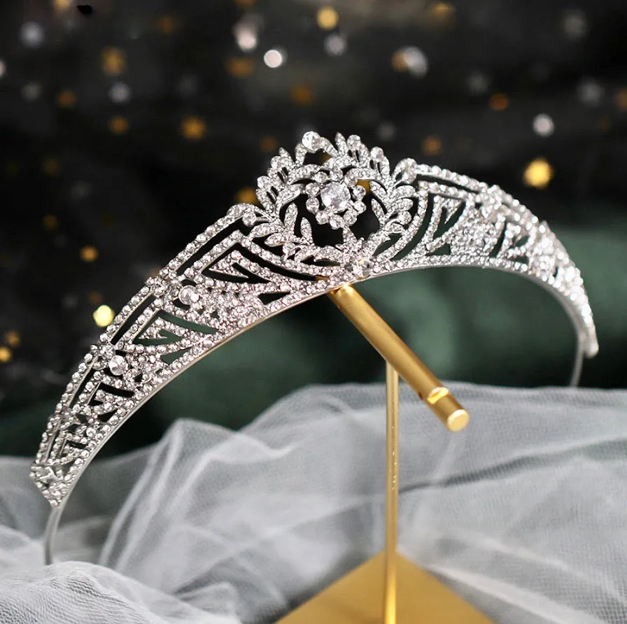 "Fontaine" - Silver Crystal Bridal Tiara