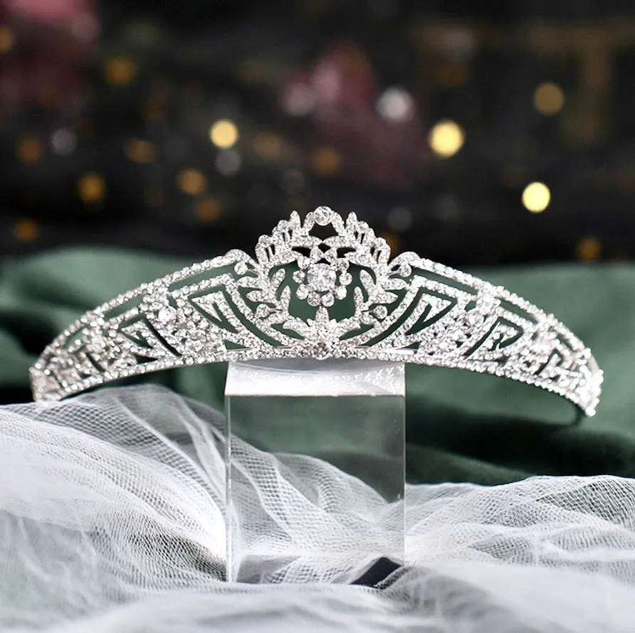 "Fontaine" - Silver Crystal Bridal Tiara
