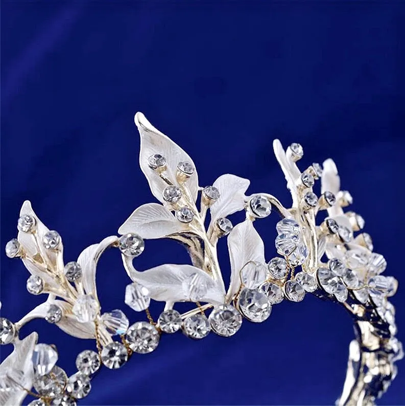"Kariyah" - Gold Bridal 3-Piece Jewelry Set With Tiara
