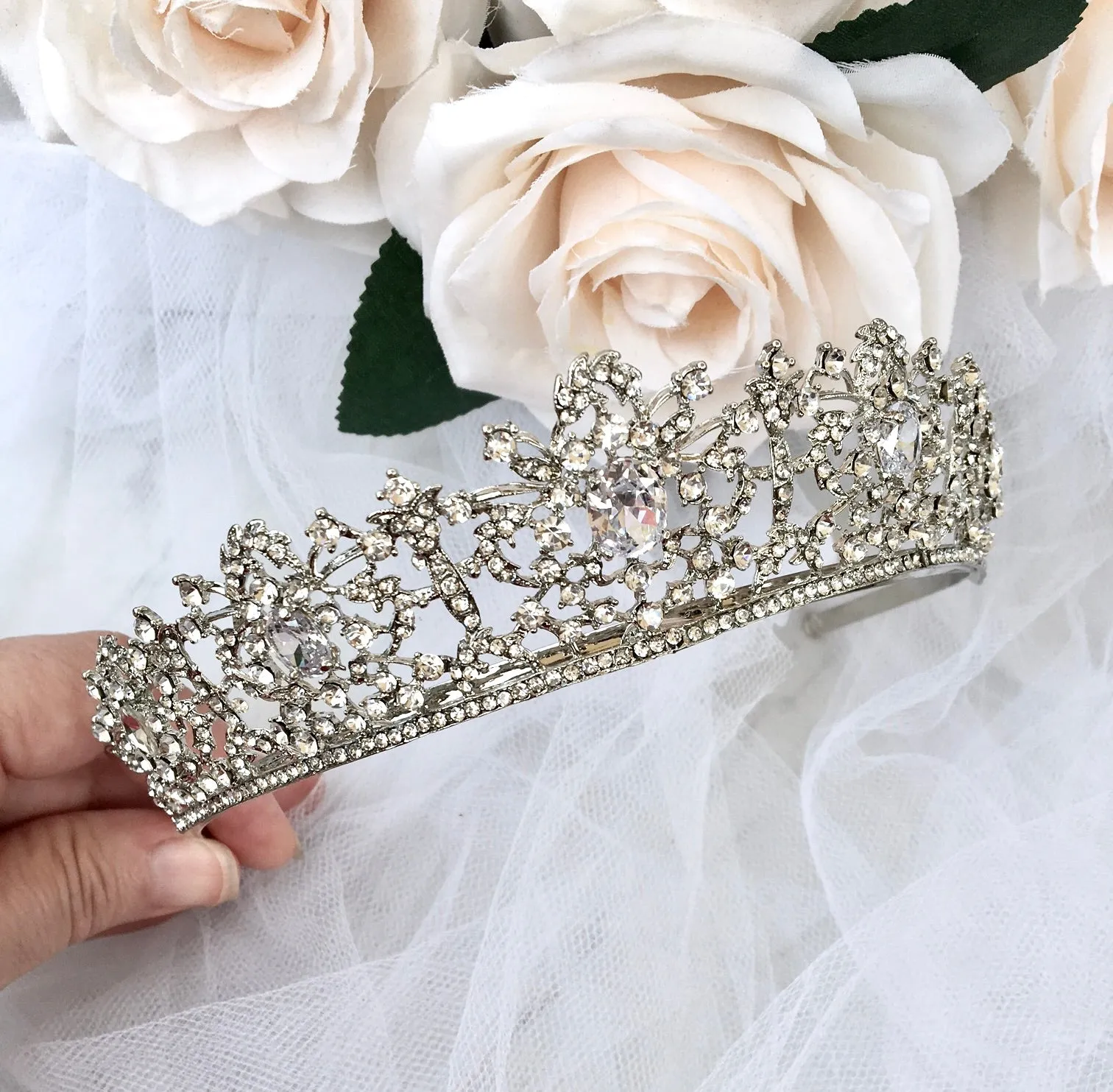 "Nyla" - Cubic Zirconia Wedding Tiara