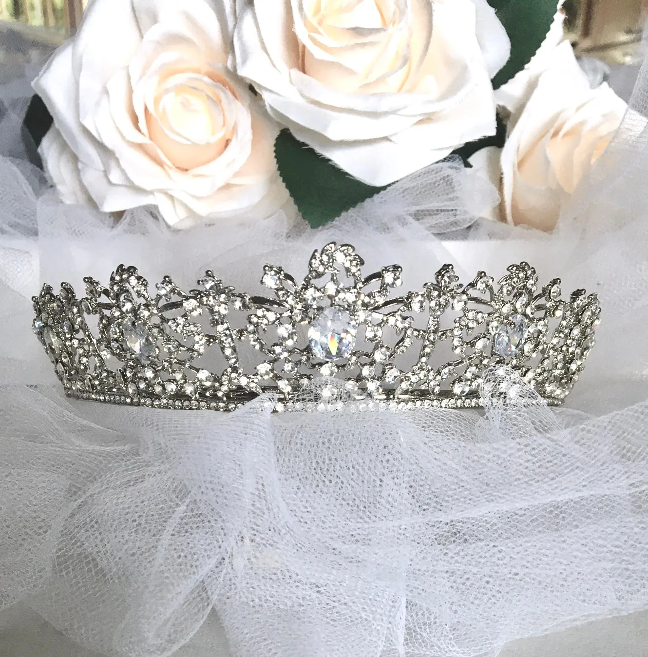 "Nyla" - Cubic Zirconia Wedding Tiara