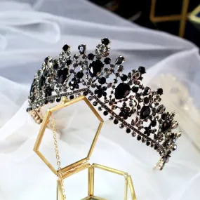 "Olenna" - Victorian Gothic Black Bridal Tiara