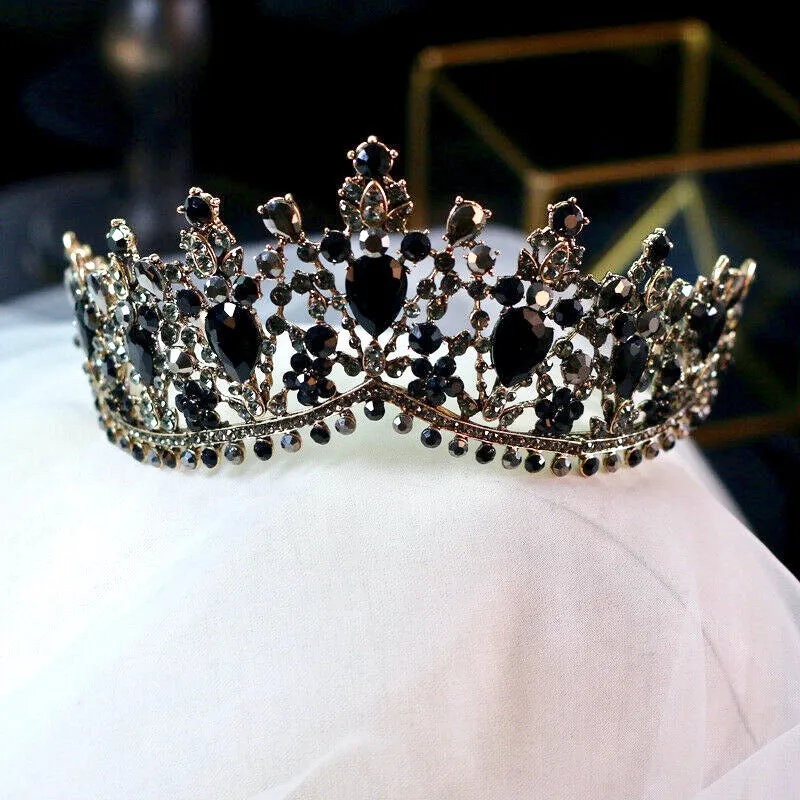 "Olenna" - Victorian Gothic Black Bridal Tiara